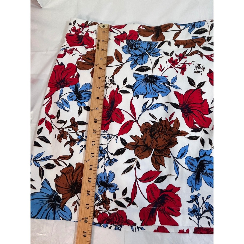 Rafaella Floral Skort White Red Blue Brown Womens Plus Size 2X Tennis Golf NEW - Picture 9 of 10